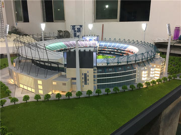 Het Stadion van Maquette van de Hoschaal met het Lichte, Miniatuurmodel van het Voetbalstadion